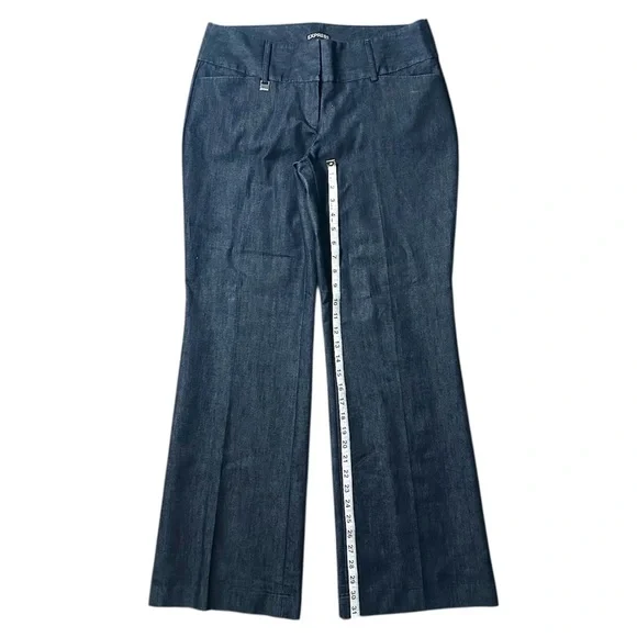 Express Editor Mid-Rise Straight Leg Denim Trouser Jean Blue Size 8R - Picture 7 of 11